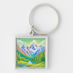 Beautiful Mountains Key Ring