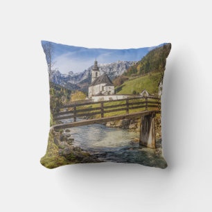 Beautiful Mountains with Church Cushion