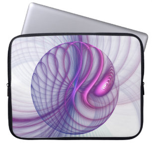 Beautiful Movements Abstract Fractal Art Pink Laptop Sleeve