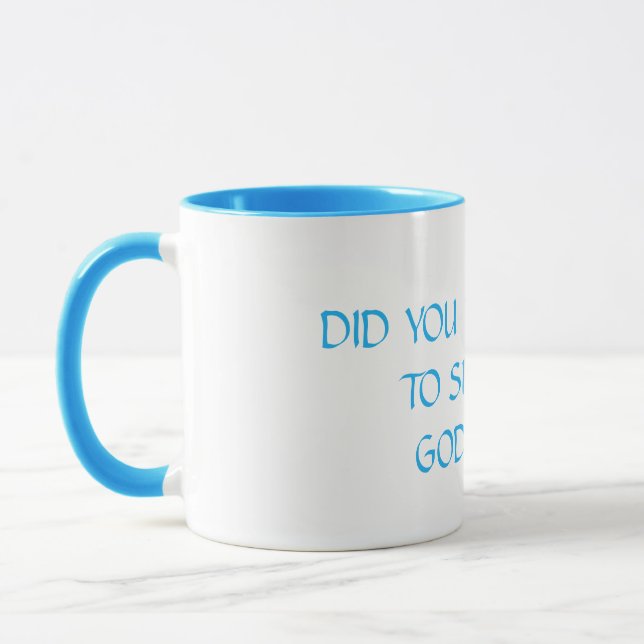 Beautiful Mug Beautiful Question in turquoise (Left)
