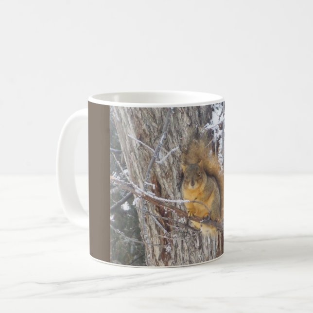Beautiful Mug of Squirrel in Winter (Front Left)