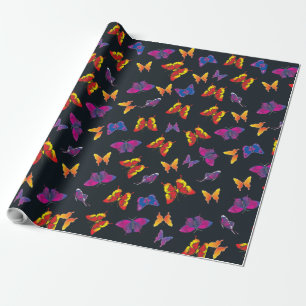 Beautiful Multi Colour Butterflies Wrapping Paper