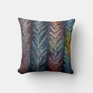 Beautiful multi coloured ice crystal feathered  cushion