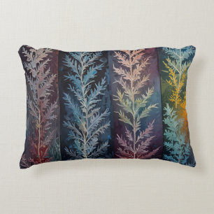 Beautiful multi coloured ice crystal feathered decorative cushion