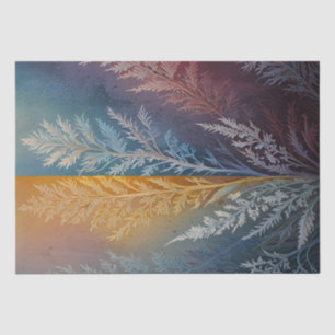 Beautiful multi coloured ice crystal feathered  tissue paper