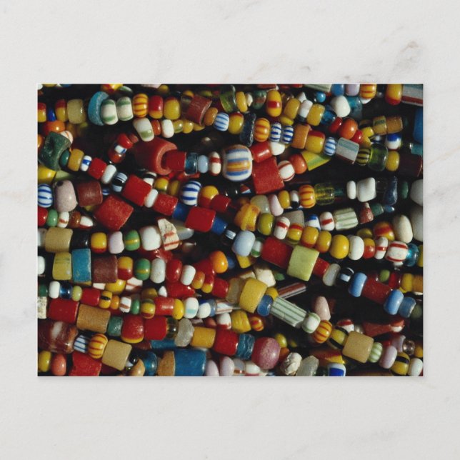 Beautiful Multicolored beads on strings Postcard (Front)