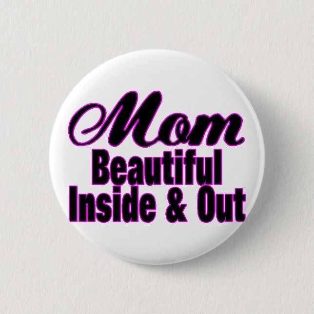 Beautiful Mum 6 Cm Round Badge (Front)
