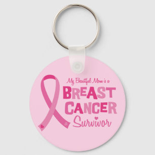 Beautiful Mum Breast Cancer Survivor Key Chains