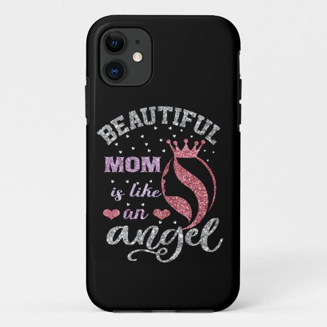 Beautiful mum is like an angel Case-Mate iPhone case (Back)