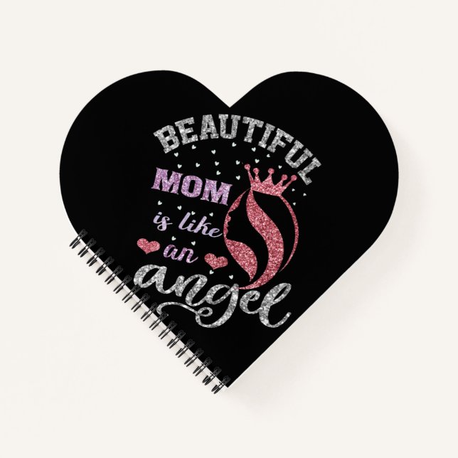 Beautiful mum is like an angel notebook (Front)