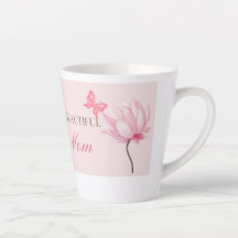 Beautiful Mum Mug with Butterfly and Flower