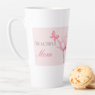 Beautiful Mum Mug with Butterfly and Flower