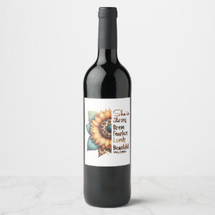 Beautiful Mum Wine Label
