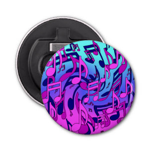 Beautiful Music Colourful Lively Musical Pattern Bottle Opener