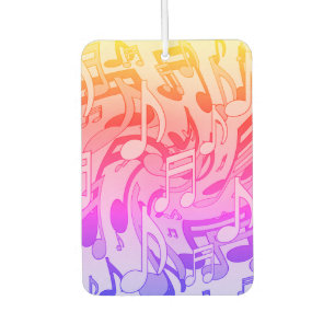 Beautiful Music Happy Colours Lively Musical Notes Car Air Freshener