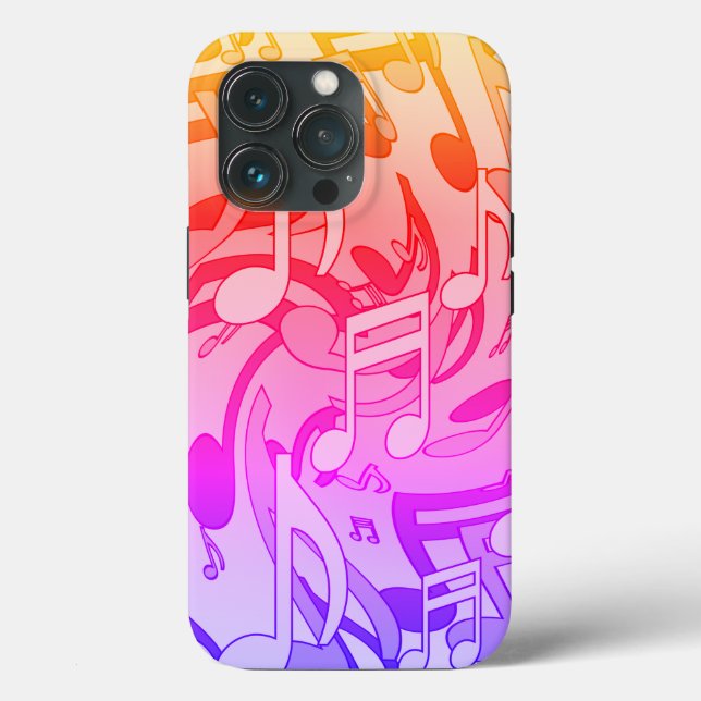 Beautiful Music Happy Colours Lively Musical Notes Case-Mate iPhone Case (Back)