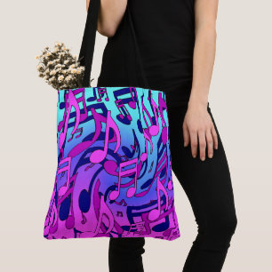 Beautiful Music Happy Colours Lively Musical Notes Tote Bag
