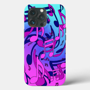 Beautiful Music Musical Pattern Pink Purple Aqua iPhone 13 Pro Case