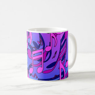 Beautiful Music Pink Purple Blue Lively Pattern Coffee Mug
