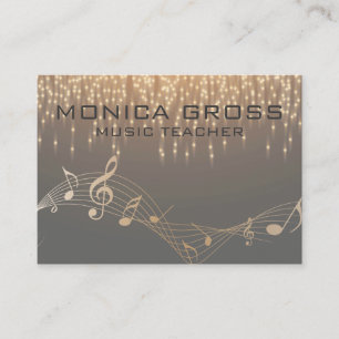 Beautiful Musical Note sparkle confetti Business Card