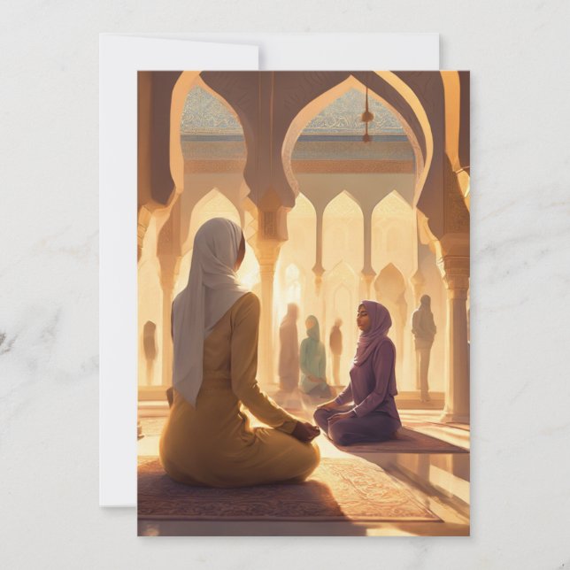 Beautiful Muslim African American Women Thank You Card (Front)