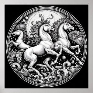 "Beautiful Mystical Horses" 18 Poster