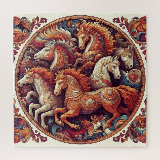 "Beautiful Mystical Horses" 23 Jigsaw Puzzle (Vertical)