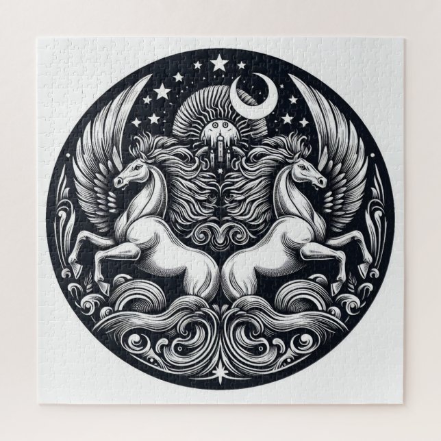 "Beautiful Mystical Horses" 29 Jigsaw Puzzle (Vertical)