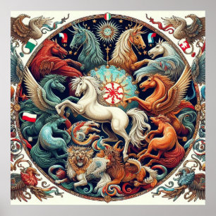 "Beautiful Mystical Horses" 30 Poster