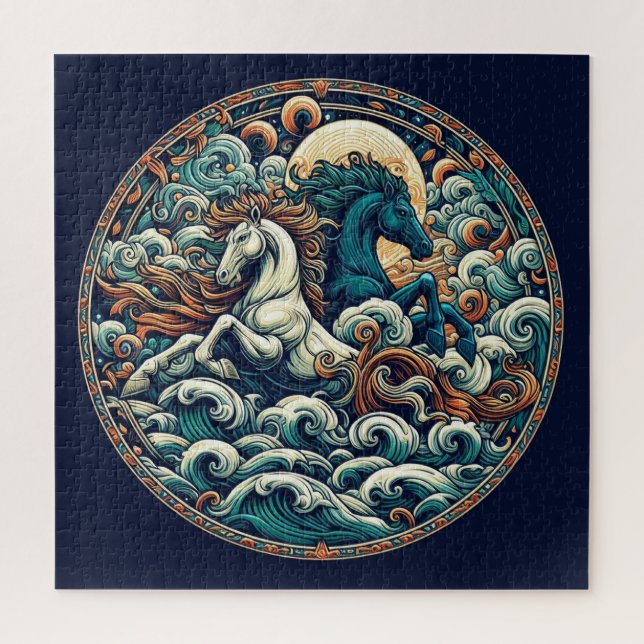 "Beautiful Mystical Horses" 31 Jigsaw Puzzle (Vertical)