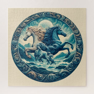 "Beautiful Mystical Horses" 44  Jigsaw Puzzle