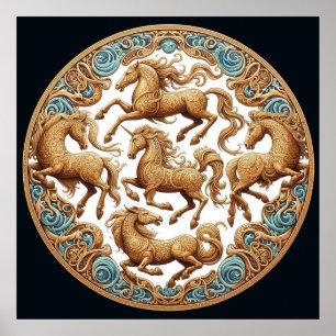 "Beautiful Mystical Horses" 8 Poster