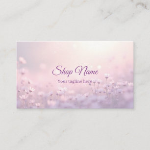 Beautiful Mystical Realistic Pink Purple Flower Business Card