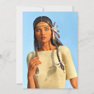 Beautiful Native American Woman Indigenous Outfit