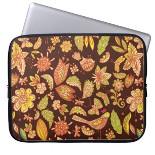 Beautiful natural seamless background, vintage ill laptop sleeve