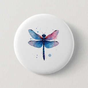 Beautiful Nature Colourful Graphic Pattern Dragonf 6 Cm Round Badge