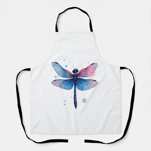 Beautiful Nature Colourful Graphic Pattern Dragonf Apron (Front)