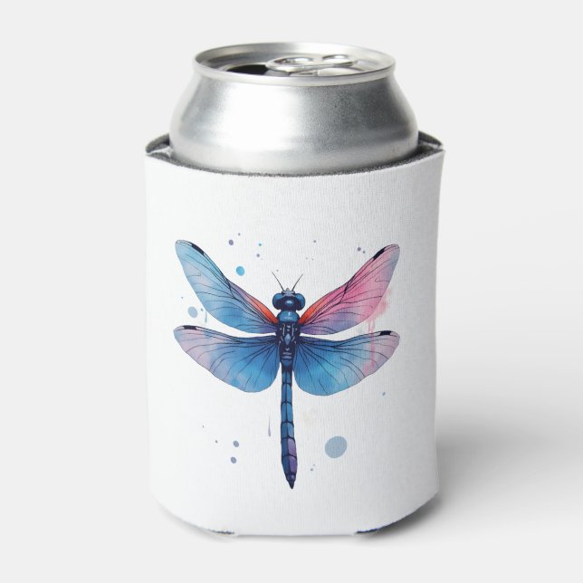 Beautiful Nature Colourful Graphic Pattern Dragonf Can Cooler (Can Front)
