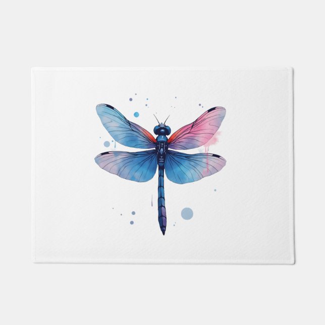 Beautiful Nature Colourful Graphic Pattern Dragonf Doormat (Front)