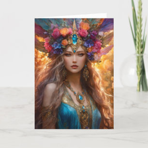 Beautiful Nature Goddess Greeting Card