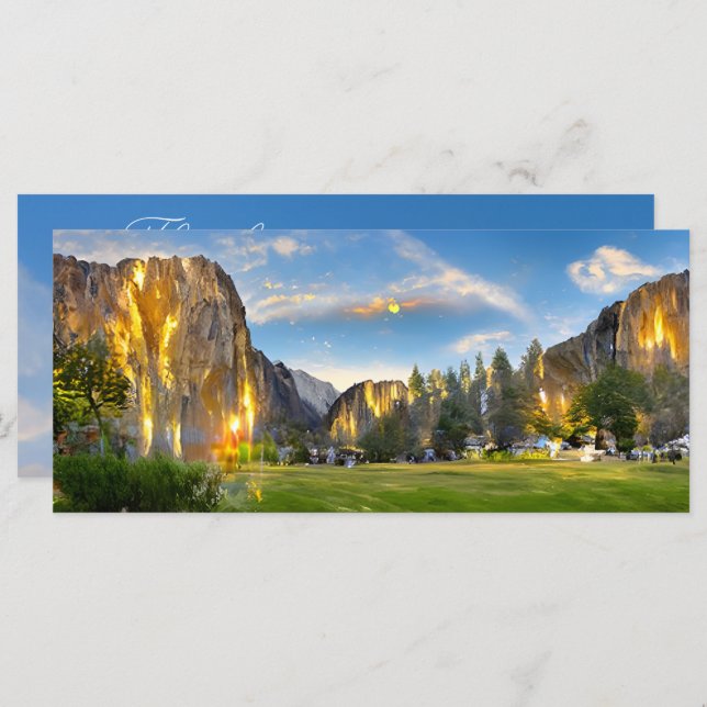 Beautiful Nature Landscape Funeral Thank You Card (Front/Back)