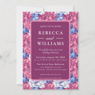 Beautiful Nature Peonies Wedding Invitation