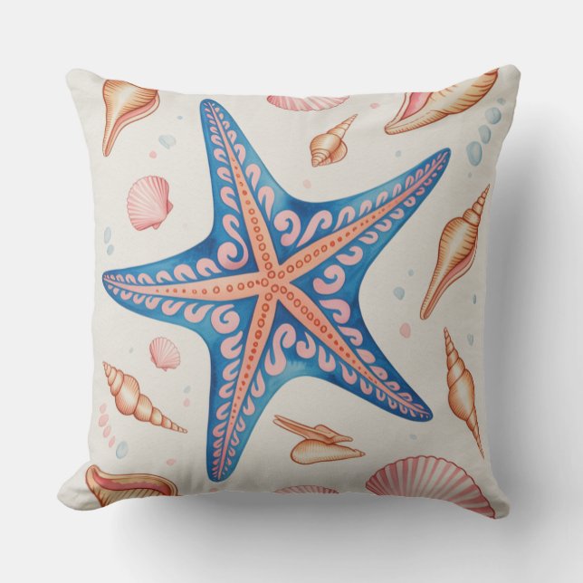 Beautiful Nautical inspired Starfish  Cushion (Front)
