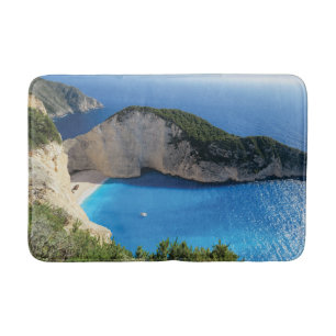 Beautiful Navagio Beach, Greece Bath Mat