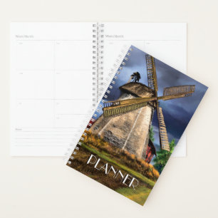 Beautiful Netherlands Windmill Landscape - Drawing Planner