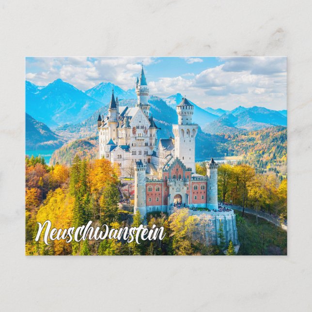 Beautiful Neuschwanstein Castle, Germany Postcard (Front)