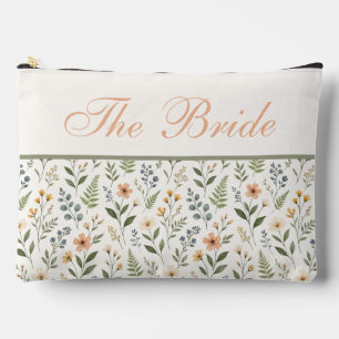 Beautiful Neutral Wildflowers in Soft Colours Accessory Pouch