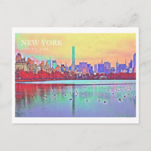 Beautiful New York Central Park postcard