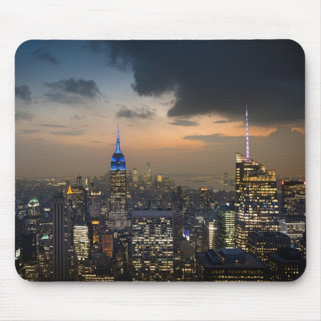 Beautiful New York Evening Skyline Mouse Pad (Front)