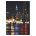 Beautiful New York Night Lights Reflecting River